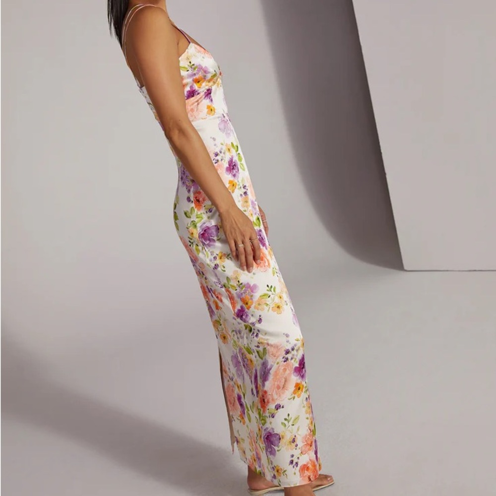 NWT - Favorite Daughter - Rosemary Floral Oahu Watercolor Dress - Picture 4 of 7